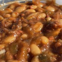 Bourbon Baked Beans at Grass VBQ Joint - Cloud Kitchen in Decatur