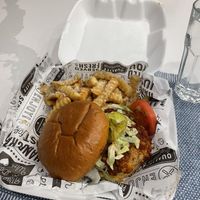 World Famous Nashville Hot Chick’n with Garlic Parmesan Fries   at Grass VBQ Joint - Cloud Kitchen in Decatur