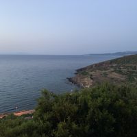 9:30pm view from our table. at Rocca Ja in Castelsardo