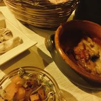 More antipasti featuring eggplant with vegan mozzarella. Photos don't do justice. at Rocca Ja in Castelsardo