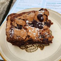 Vegan brownie at Cliff Top Cafe in Millbrook