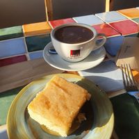 Vegan lemon drizzle cake at Cliff Top Cafe in Millbrook