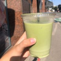 Matcha Latte with Oat milk at Leaves House || in Montreal