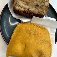 Chocolate banana bread & vegepate   at Leaves House || in Montreal