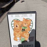 Cute sign out front  at Leaves House || in Montreal