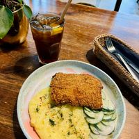 Vegan schnitzel at Bracka 20 in Warsaw