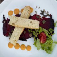 Beetroot carpaccio  at Urban & Veggie in Dubrovnik
