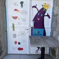 Some veggie puns   at Urban & Veggie in Dubrovnik