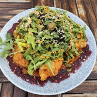 Plant Strong Pizza (pizza-but not in the traditional sense)  at Urban & Veggie in Dubrovnik