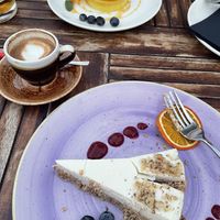 Rozata (top) and Lemon tart (bottom)  at Urban & Veggie in Dubrovnik