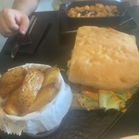 Fried potatoes and focaccia  at Urban & Veggie in Dubrovnik