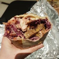 Seitan wrap with vegan mayo and red cabbage, picture doesn't do it justice though, it was super good at Urban & Veggie in Dubrovnik