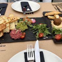 Dips and patties  at Urban & Veggie in Dubrovnik
