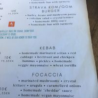 Menu at Urban & Veggie in Dubrovnik