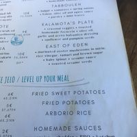 Menu at Urban & Veggie in Dubrovnik