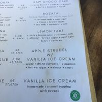 Menu at Urban & Veggie in Dubrovnik