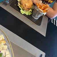 Burger and sweet potatoes Fries  at Urban & Veggie in Dubrovnik