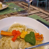 Ravioli with tofu filling at Urban & Veggie in Dubrovnik