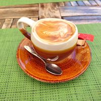 Café con leche de soja at Urban & Veggie in Dubrovnik