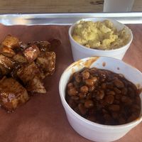 Tofu burnt ends platter  at Smokee Mo's St Louis BBQ in St Louis