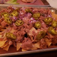 Jackfruit nachos with cashew cheese at Smokee Mo's St Louis BBQ in St Louis