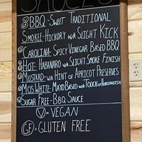 Vegans sauces are easy to identify at Smokee Mo's St Louis BBQ in St Louis