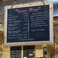 Large and very visible menu at Smokee Mo's St Louis BBQ in St Louis