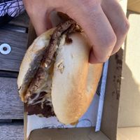 Vegan Burger Bagel   at Balls and Bangles in Queenstown