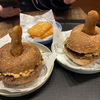 Impossible bagel and hash browns   at Balls and Bangles in Queenstown