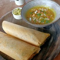 Pumpkin and spinach dosa at Muse Cafe & Art in Ubud