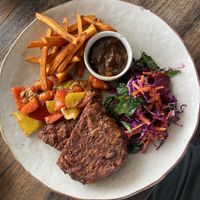 Jackfruit steak, was yummy!  at Muse Cafe & Art in Ubud