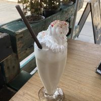 Delicious vegan vanilla milkshake  at Not Dog in Nice
