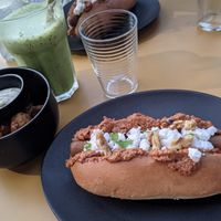 Not dog Muhammara and potatoes at Not Dog in Nice