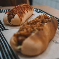 Guacamole and Original Not Dog. at Not Dog in Nice