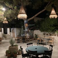 Outside seating  at Green Kukunari in Crete