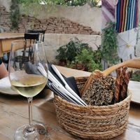 Fresh bread at Green Kukunari in Crete