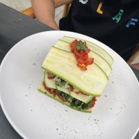 Raw zucchini lasagna  at Green Kukunari in Crete