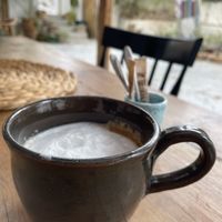 Vegan cappuccino   at Green Kukunari in Crete