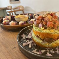 Spring rolls and tartare  at Green Kukunari in Crete