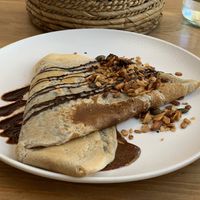 Crepe with homemade Nutella   at Green Kukunari in Crete