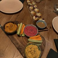 Springrolls and Humus  at Green Kukunari in Crete