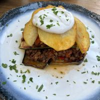 Vegan mousaka at Green Kukunari in Crete