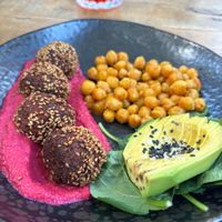 Falafel bowl at Green Kukunari in Crete