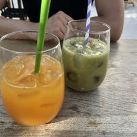 Orange Juice and (forgot name) cocktail at Green Kukunari in Crete