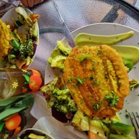 Plantain burger with veggies  at Tostometro in Granada