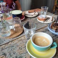 Free tap water available and great spread at Letka in Prague