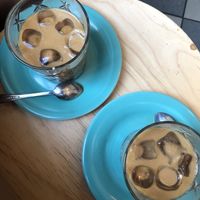 Iced lattes at Letka in Prague