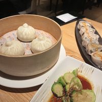 Steamed buns, wontons & sprouts.  at Qīng Chún 庆春食堂 - Qingchun E Rd in Hangzhou