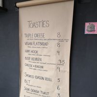 Vegan flatbread at Canopy in Guildford