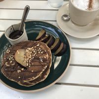 Nice pancakes and cappuccino))  at Menthe Chocolat in Toulon